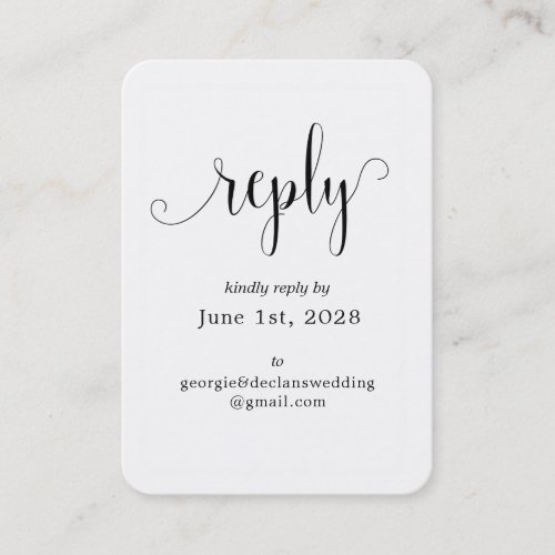 We Do Calligraphy Wedding Online RSVP Card