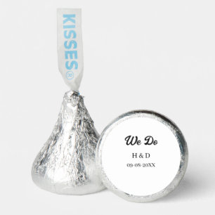 WE DO COUPLE NAME LETTER WEDDING DATE SIMPLE HERSHEY®'S KISSES®