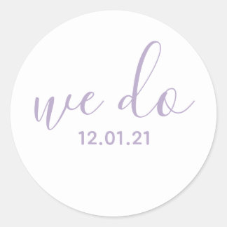 We Do Dated Lavender Envelope Seal