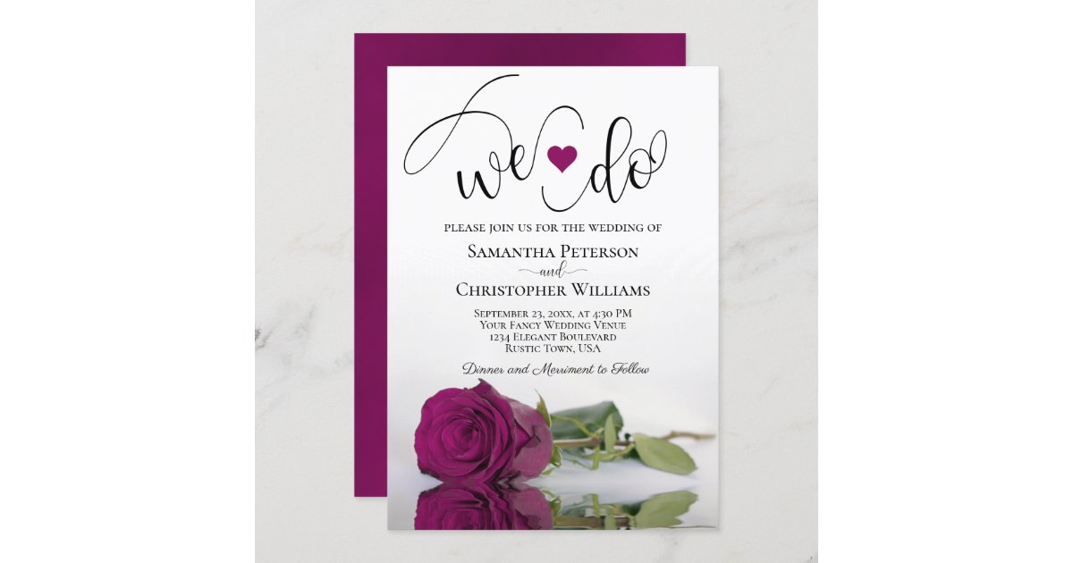 romantic wedding invitations