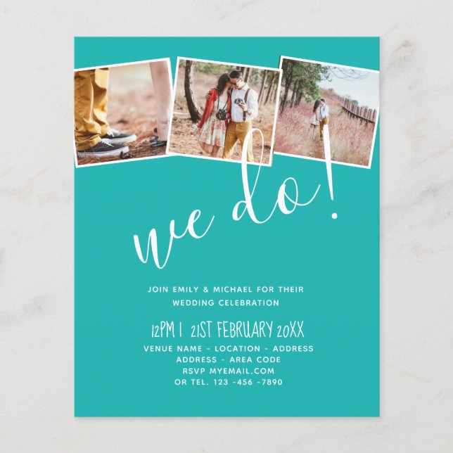 WE DO Engagement Party Invitations MODERN Colors (Front)