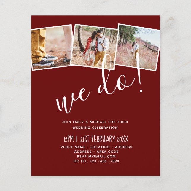 WE DO Engagement Party Invitations MODERN Colors (Front)