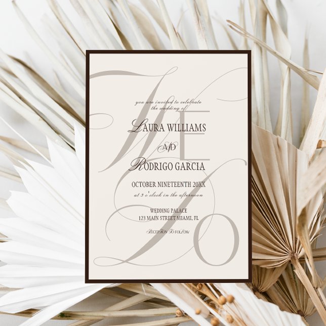 We Do Espresso Old Money Wedding Invitation (Creator Uploaded)