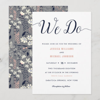 We Do Floral Wedding Invitations