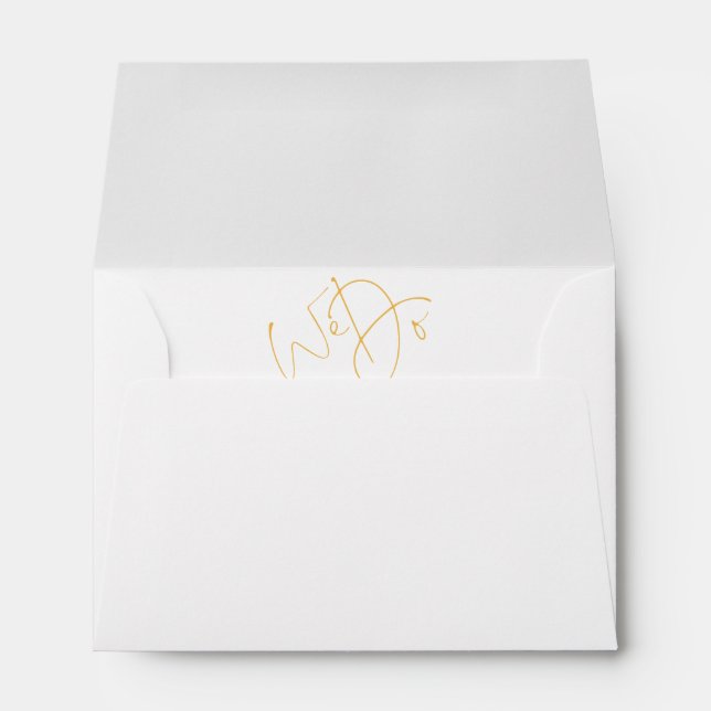 We Do Golden Name Return Address Wedding A6 Envelope (Back (Bottom))