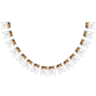 We do it - Kissing Couple on a Meadow Bunting Flags