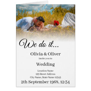 We do it - Kissing Couple on a Meadow Cards