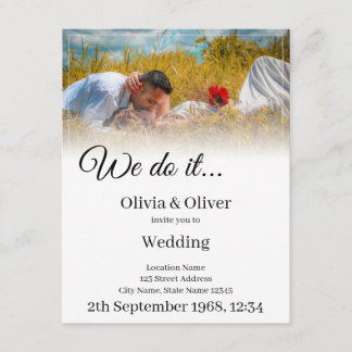 We do it - Kissing Couple on a Meadow Enclosure Card