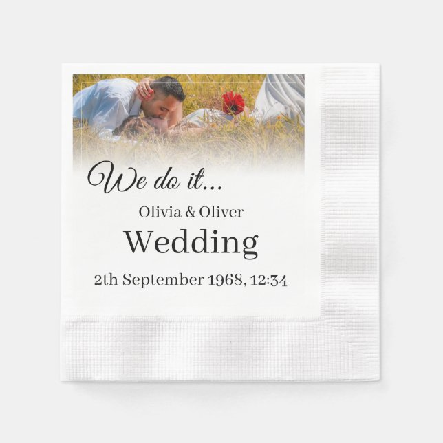 We do it - Kissing Couple on a Meadow Napkins (Front)