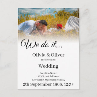 We do it - Kissing Couple on a Meadow Postcard