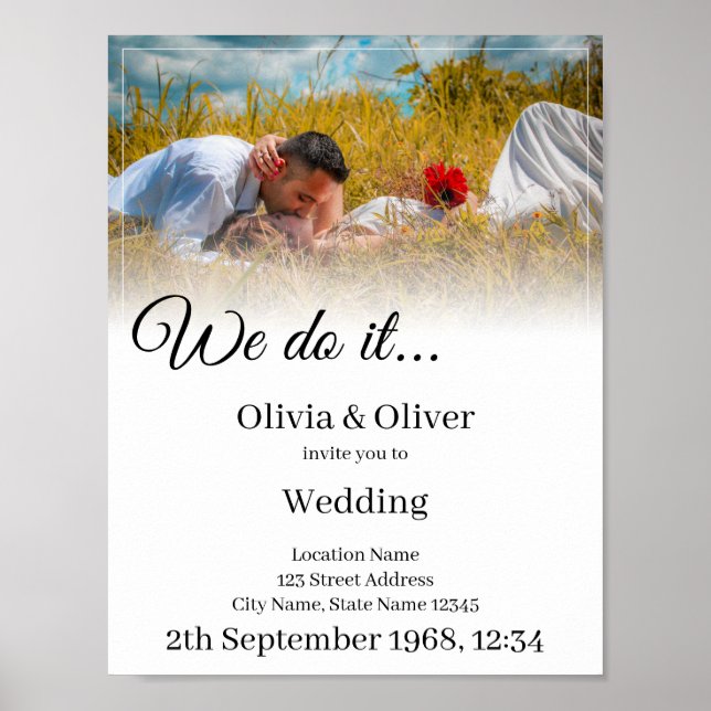 We do it - Kissing Couple on a Meadow Poster (Front)