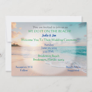 We Do It On The Beach Invitation