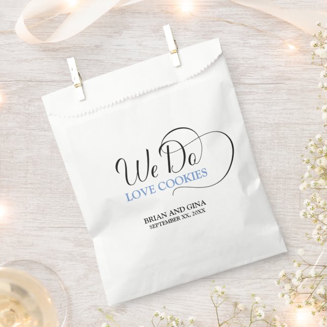 We Do Love Cookies Personalized Favor Bag (Clipped)