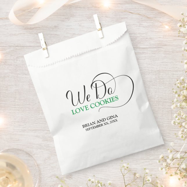 We Do Love Cookies Personalized Favor Bag (Clipped)
