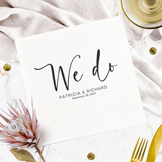 We Do Modern Calligraphy Wedding  Napkins (Creator Uploaded)