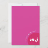 We Do Modern Pink Magenta Retro Abstract Photo Invitation (Back)