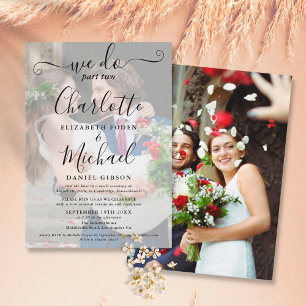 We Do Part Two Wedding 2 Photo Sequel Script Invitation