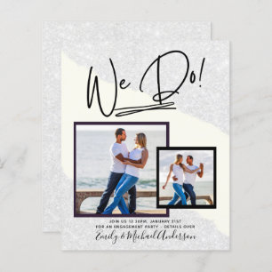 We Do! PHOTO Engagement Party Invitations Budget