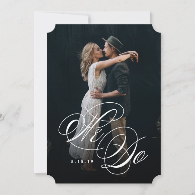 We Do Photo Wedding Invitation (Front)