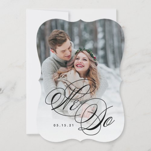 We Do Photo Wedding Invitation