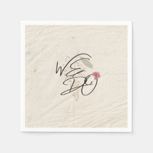 WE DO Pressed Flowers Shabby Garden Chic Program Napkins