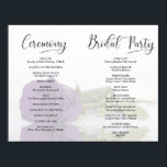We Do! Purple Rose Modern Wedding Program Inside Poster<br><div class="desc">This beautiful wedding program is both modern and elegant. The DIY folded design features modern script lettering on the front reading "we do" with the names of the couple and wedding date/location. There is a photo of a beautiful long-stemmed royal purple colored rose reflecting in a pool of water with...</div>