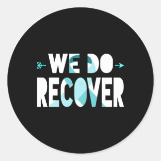 We Do Recover Addiction Recovery Ribbon Addiction Classic Round Sticker