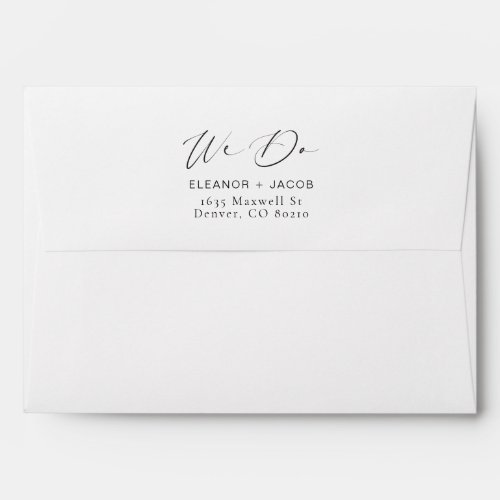 We Do Return Address Wedding Envelopes