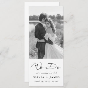 We Do Romantic Classic Minimalist Photo Bookmark Save The Date