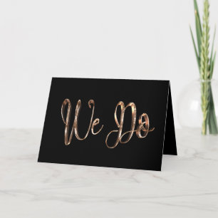 We Do Save The Date Wedding Black Copper Gold Chic Announcement