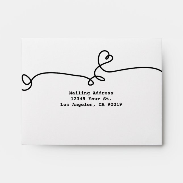 We Do, Simple, Modern Wedding Response Envelope (Front)