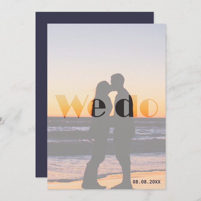 We Do - Sunset Wedding Invitation (Front/Back)