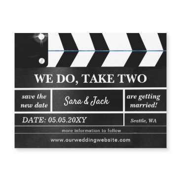 We Do Take Two Movie Clapboard Wedding Postponed