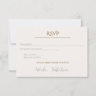 We Do Take Two RSVP Card