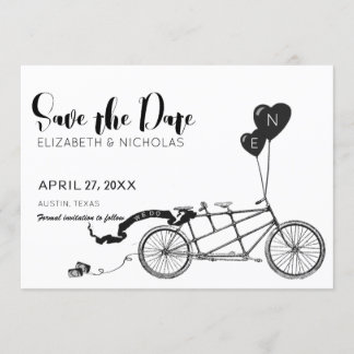 We Do Tandem Bicycle Photo Save The Date