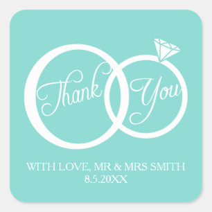 We Do! Thank You Square Sticker