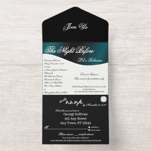We Do Tuxedo Collection Rehearsal Dinner  All In One Invitation