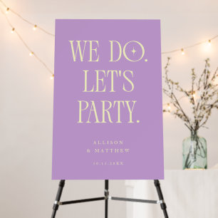 We Do Typography Lemon Wisteria Wedding Foam Board