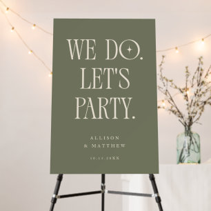 We Do Typography Sage Green Wedding Foam Board