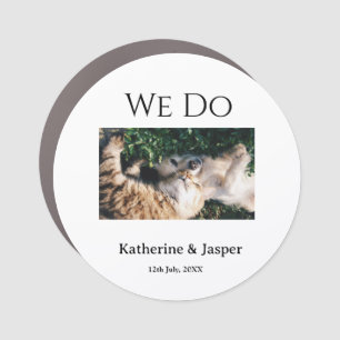We do wedding engagement pet name photo date coupl car magnet