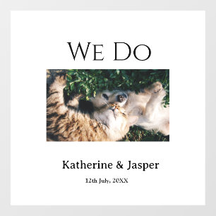 We do wedding engagement pet name photo date coupl window cling