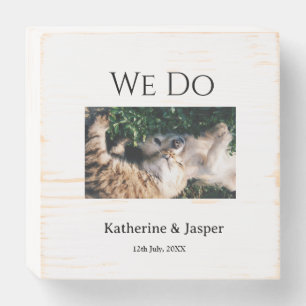 We do wedding engagement pet name photo date coupl wooden box sign
