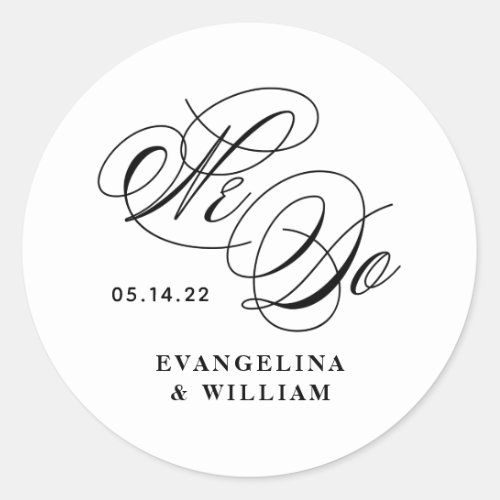 We Do Wedding Favor Sticker