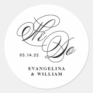 We Do Wedding Favor Sticker