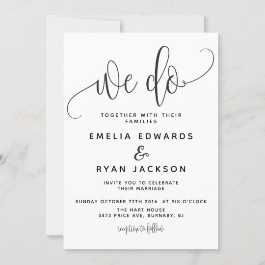 We Do Wedding invitation | Zazzle.com