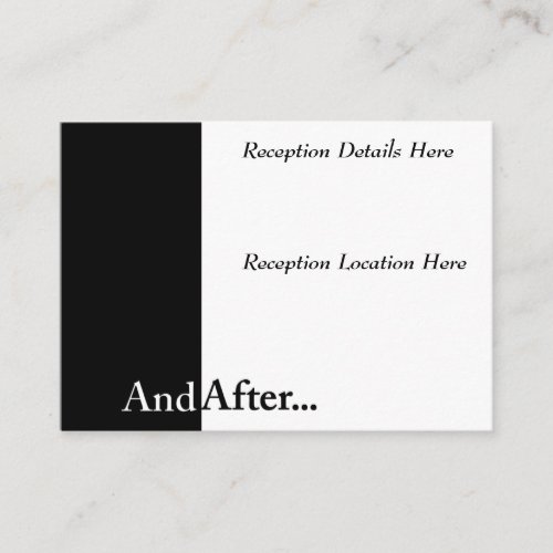 We Do Wedding Reception Card Business Cards