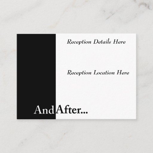 Customizable We Do Wedding Reception Card Business Cards