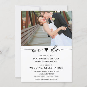 We Do Wedding Reception Invitation