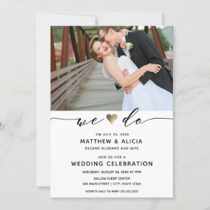We Do Wedding Reception Invitation