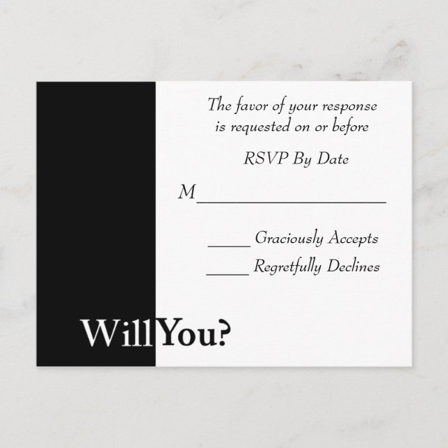 We Do Wedding RSVP Card (Front)